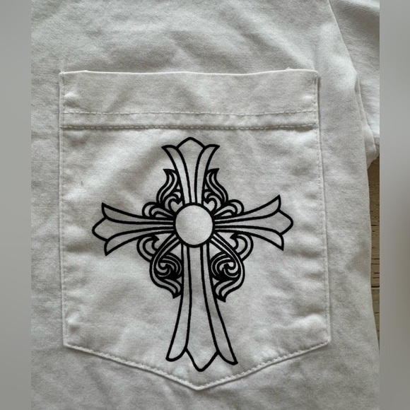 Chrome Hearts Los Angeles Cross White Pocket Tee S - Picture 7 of 11